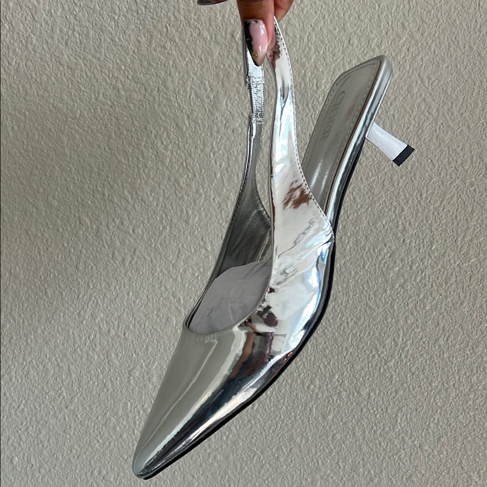 Cider Silver Reflective Heels